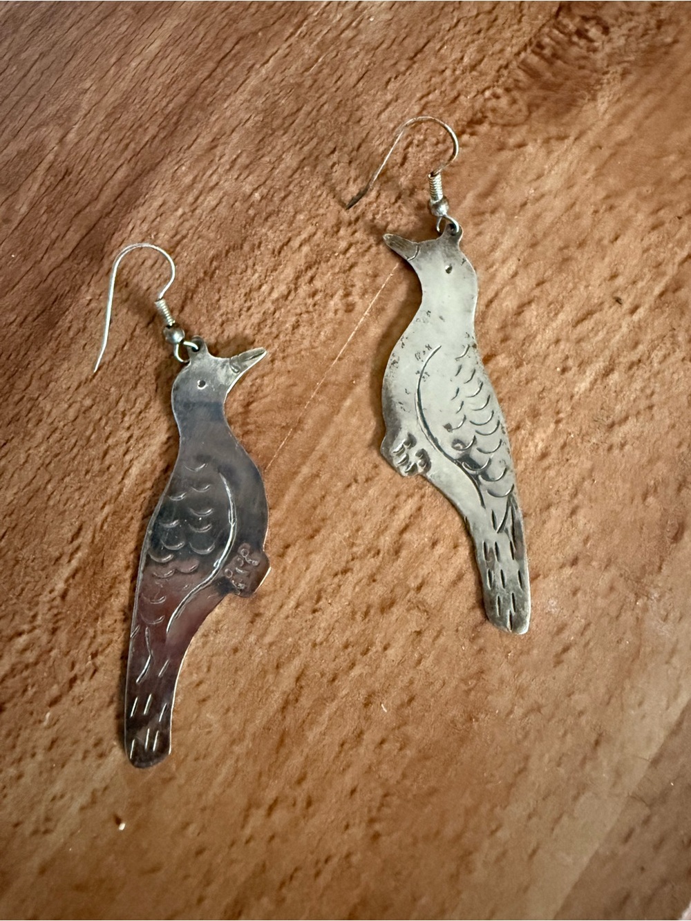 Sterling Silver Bird Dangle Earrings - Made in Mexico